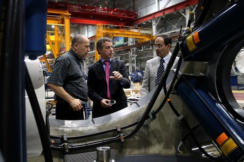 Foto: Iigo Urkullu visitando la planta de Gamesa en Pennsylvania, EEUU